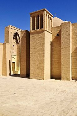 Windtower in historic adobe oldtown of Nain, Isfahan, Esfahan, Iran, Persia, Asia