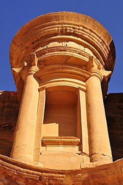 Facade of the procession monastery Ed-Deir in the Nabataean city of Petra, World Heritage Site near Wadi Musa, Jordan, Middle East, Orient