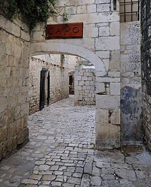 Lane in Trogir, Croatia, Europe