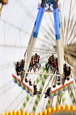 Cranger Kirmes fair, the biggest fair in the Ruhr area, at the Rhine-Herne Canal, Herne, North Rhine-Westphalia, Germany, Europe