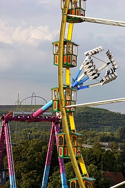 Cranger Kirmes fair, the biggest fair in the Ruhr area, at the Rhine-Herne Canal, Herne, North Rhine-Westphalia, Germany, Europe