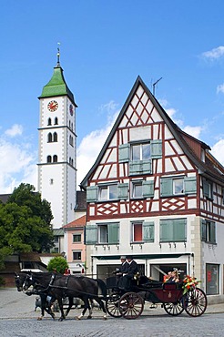 Church St. Martin in Wangen im Allgaeu, Upper Swabia, Allgaeu, Baden-Wuerttemberg, Germany, Europe