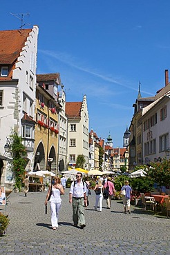 Maximilianstrasse street in the old town, Lindau, Bavaria, Germany, Europe