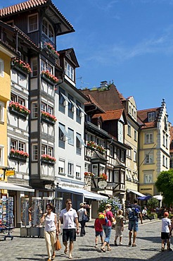 Maximilianstrasse street in the old town, Lindau, Bavaria, Germany, Europe