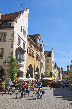 Maximilianstrasse street in the old town, Lindau, Bavaria, Germany, Europe