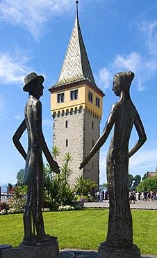 Mangturm tower in Lindau, Lake Constance, Bavaria, Germany, Europe