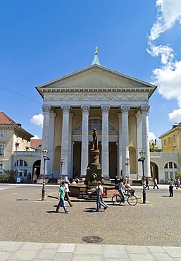 Protestant city church of Karlsruhe, cathedral, built after plans by Friedrich Weinbrenner and Grand Duke Karl Friedrich of Baden, Karlsruhe, Baden-Wuerttemberg, Germany, Europe