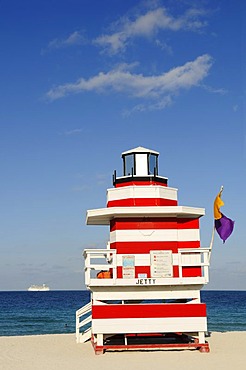 Lifeguard Tower, beach tower, Miami South Beach, Art Deco District, Florida, USA