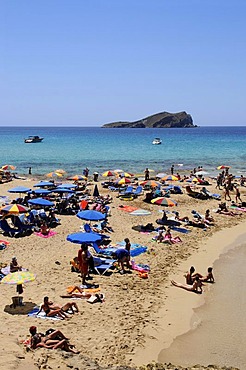 Beach, Cala Conta, Ibiza, Pine Islands, Balearic Islands, Spain, Europe