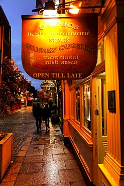 O'Sheas, Irish restaurant, sign, Dublin, Ireland, Europe