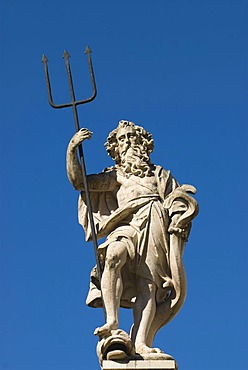 Statue of Neptune in the Stift Admont Abbey, Nationalpark Gesaeuse national park, Styria, Austria, Europe