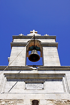 Bell tower, church, center of Anogia, Crete, Greece, Europe