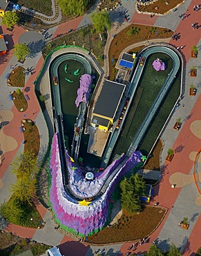 Aerial photo, Movie Park amusement park, Kirchhellen, Bottrop, Ruhr area, North Rhine-Westphalia, Germany, Europe