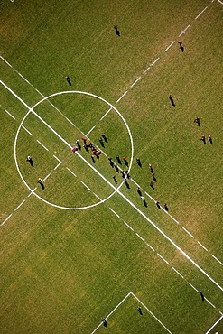 Aerial photo, sports field, Hagen Hohenlimburg, Sauerland region, North Rhine-Westphalia, Germany, Europe