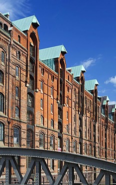 Historic warehouses in the Speicherstadt warehouse district of Hamburg, Hamburger Hafen port, Hamburg, Germany, Europe