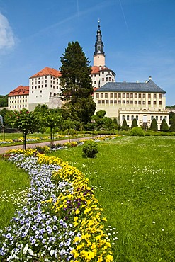 Schloss Weesenstein castle with Baroque garden in Dresden, Saxony, Germany, Europe