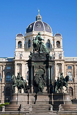 Kunsthistorisches Museum Natural History Museum, Maria-Theresia-Denkmal monument, Ringstrasse street, Vienna, Austria, Europe