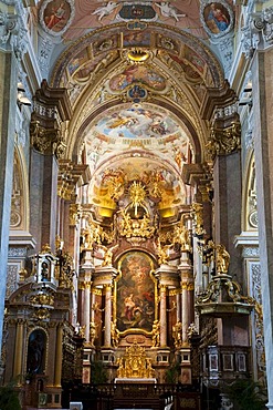 Interior of the abbey church, Stift Klosterneuburg abbey, Vienna, Austria, Europe