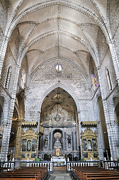 Interior of the Igreja de Sao Francisco church, Gothic style, Evora, UNESCO World Heritage Site, Alentejo, Portugal, Europe