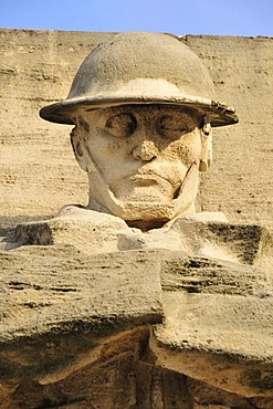 War memorial to the fallen of the 1st World War by British sculptor Charles Sargeant Jagger, 1885-1934, on Place Poelaert, Brussels, Belgium, Europe