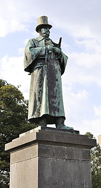 Statue of Alexandria Kielland, Norwegian author, Stavanger, Norway, Scandinavia, Northern Europe