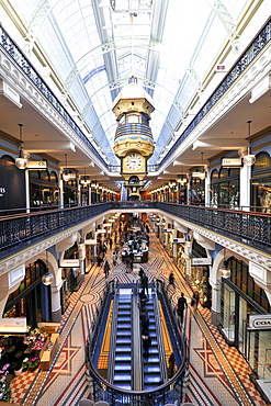 Royal Clock, arcades, boutiques, QVB, Queen Victoria Building, shopping centre, Sydney, New South Wales, Australia