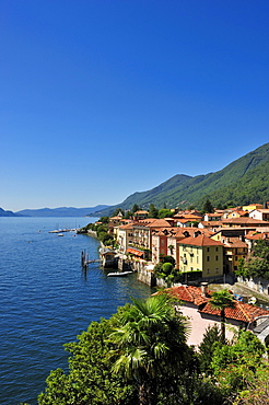 Townscape, Lake Maggiore, Cannero Riviera, Piedmont, Italy, Europe