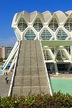 Principe Felipe Museum of Sciences, City of Arts and Sciences by S. Calatrava, Valencia, Comunidad Valenciana, Spain, Europe