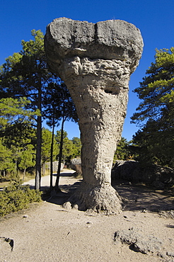 El Tormo Alto rock formation at the Enchanted City, La Ciudad Encantada, Cuenca province, Castilla-La Mancha, Spain, Europe