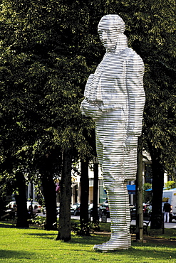 Statue of Count Montgelas, Alter Botanischer Garten old botanical garden in Munich, Bavaria, Germany, Europe