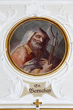 Apostle St. Barnabas, painting by Angelica Kauffmann, Parish Church in Schwarzenberg, Bregenz Forest, Bregenzerwald, Vorarlberg, Austria, Europe