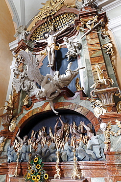 Altar of the Poor Souls in Mariahilfberg Pilgrimage Church, Gutenstein, Lower Austria, Austria, Europe