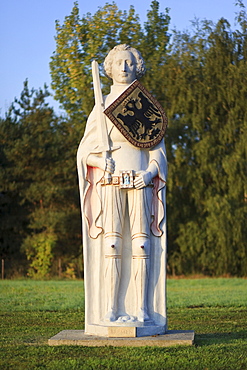 Roland statue of the Roland town Bremen in the Rolandpark, Belgern, North Saxony, Saxony, Germany, Europe