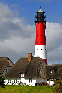 Pellworm Lighthouse, North Frisian Islands, North Friesland district, Schleswig-Holstein, Germany, Europe