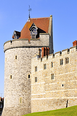 The bell tower of Windsor Castle, Berkshire, England, United Kingdom, Europe