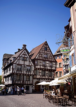 Place de l'Ancienne Douane, historic town centre of Colmar, Alsace, France, Europe