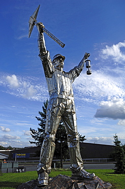 Statue, "The Minor Brownhills", 12 m high, artist John McKenna, Chester Road, Brownhills, Staffordshire, England, United Kingdom, Europe