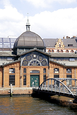 Dome of the old fish auction hall at the St Pauli Fischmarkt Fish Market, Altona, port of Hamburg, Hanseatic City of Hamburg, Germany, Europe