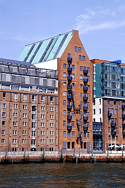 Former warehouse on the Elbe river, Altona, port of Hamburg, Hanseatic City of Hamburg, Germany, Europe