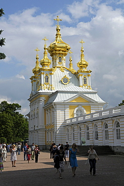 Castle Church, Peterhof, Petrodvorez, Saint Petersburg, Russia, Europe