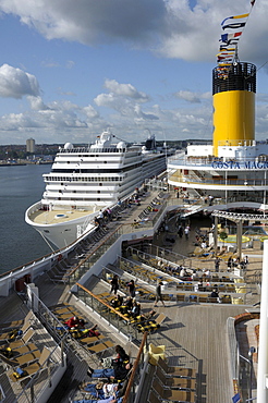 Costa Magica cruise ship in the port of Kiel, Schleswig-Holstein, Germany, Europe