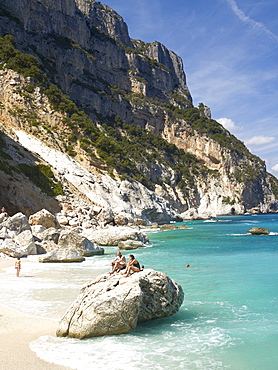 Beautiful bay of Cala Goloritze at the Gulf of Orosei, east coast of Sardinia, Italy, Europe