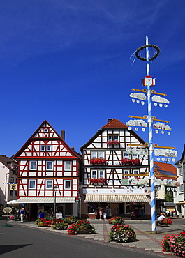 At the market place of Bad Orb, Main-Kinzig district, Hesse, Germany, Europe