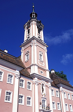 Abbey church of St. Maria in Birnau, Kloster Birnau monastery, Lake Constance, Baden-Wuerttemberg, Germany, Europe