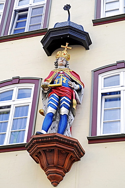 Roman Emperor, statue, Kornmarkt square, historic town, Wetzlar, Hesse, Germany, Europe