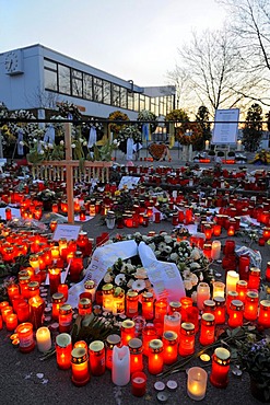 Rampage at Albertville Realschule school, memorial place, Winnenden, Baden-Wuerttemberg, Germany, Europe