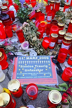 Killing spree, Albertville Realschule school, memorial site, Winnenden, Baden-Wuerttemberg, Germany, Europe