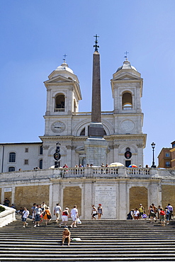 Santa Trinita dei Monti church, Piazza di Spagna, Spanish Steps, Rome, Lazio, Italy, Europe