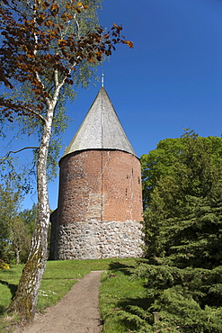 Kosel church with rare round tower, Schleswig-Holstein, northern Germany, Germany, Europe