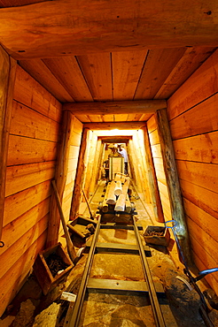 Gallery for ore mining, mining museum Achtal near Teisendorf, Upper Bavaria, Germany, Europe